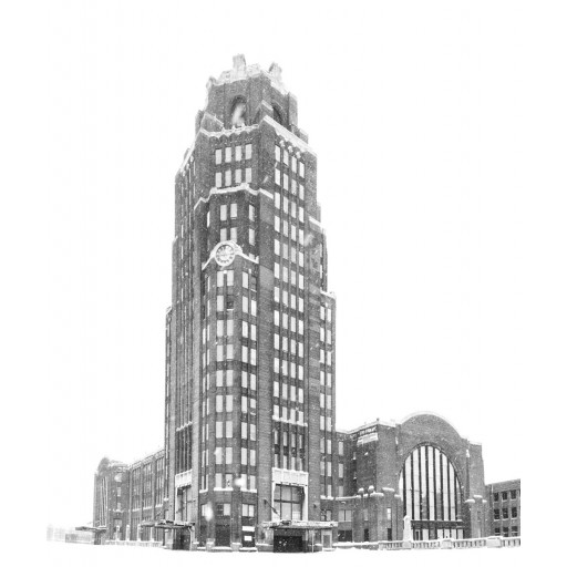 Central Terminal Black and White