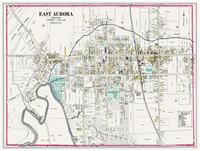 East Aurora Map - Century Atlas 1909