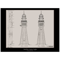 The Buffalo Main Light Elevation - Architectural Drawing